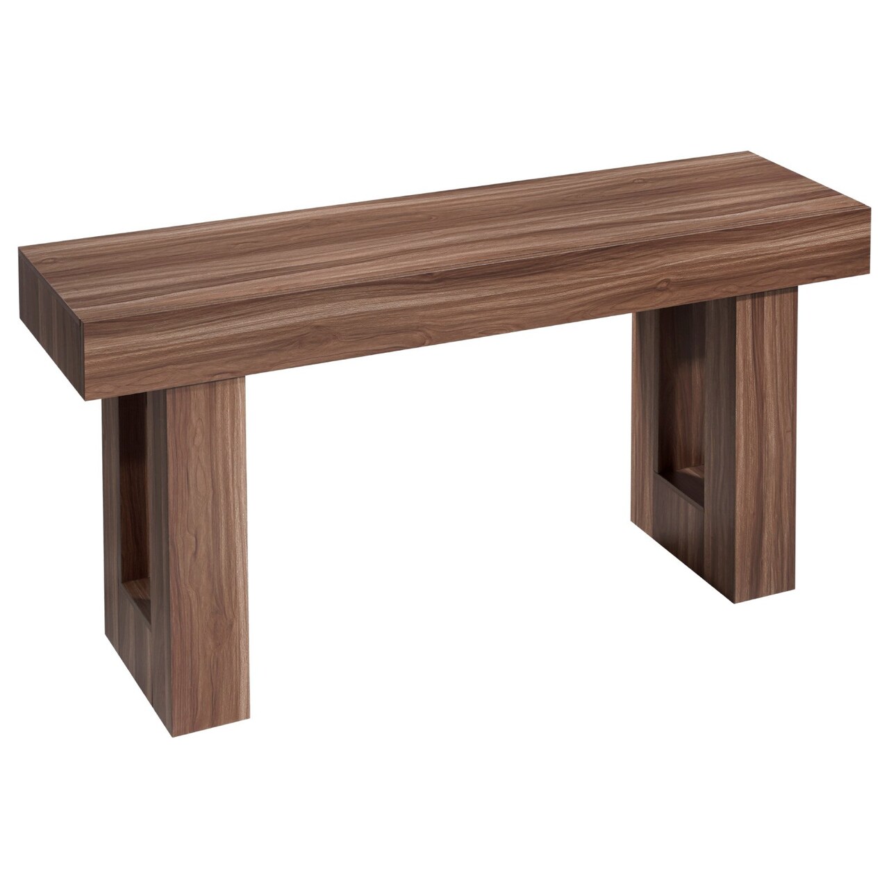 Brown Wooden Console Table 63 in Narrow Sofa Desk with Easy Assembly